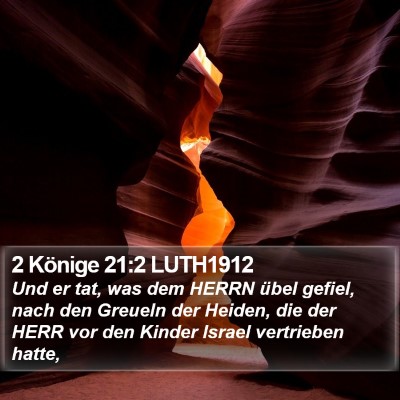 2 Könige 21:2 LUTH1912 Bible Verse Image