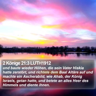 2 Könige 21:3 LUTH1912 Bible Verse Image