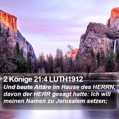 2 Könige 21:4 LUTH1912 Bible Verse Image