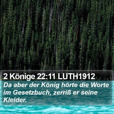 2 Könige 22:11 LUTH1912 Bible Verse Image