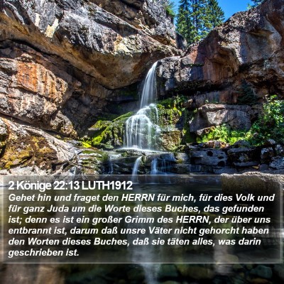 2 Könige 22:13 LUTH1912 Bible Verse Image