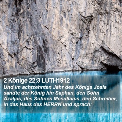 2 Könige 22:3 LUTH1912 Bible Verse Image