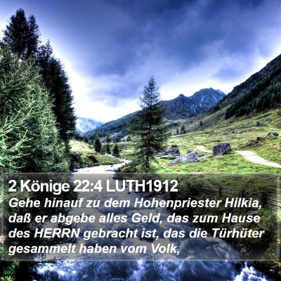 2 Könige 22:4 LUTH1912 Bible Verse Image