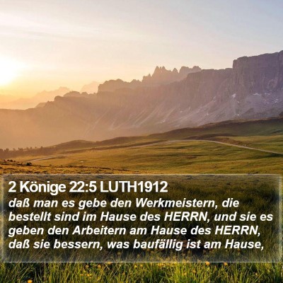 2 Könige 22:5 LUTH1912 Bible Verse Image
