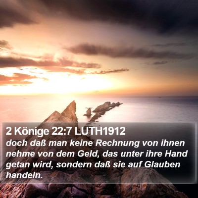 2 Könige 22:7 LUTH1912 Bible Verse Image