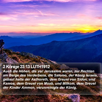 2 Könige 23:13 LUTH1912 Bible Verse Image