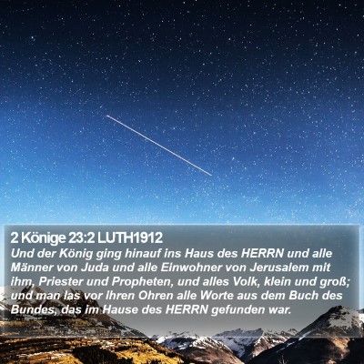 2 Könige 23:2 LUTH1912 Bible Verse Image
