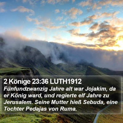 2 Könige 23:36 LUTH1912 Bible Verse Image