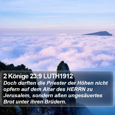 2 Könige 23:9 LUTH1912 Bible Verse Image