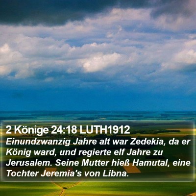 2 Könige 24:18 LUTH1912 Bible Verse Image