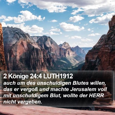 2 Könige 24:4 LUTH1912 Bible Verse Image