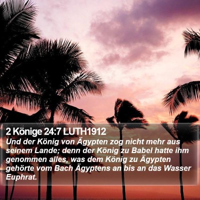 2 Könige 24:7 LUTH1912 Bible Verse Image