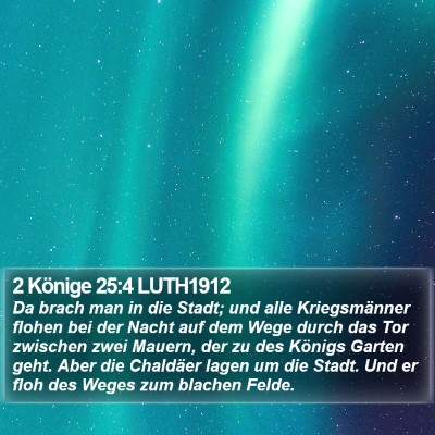 2 Könige 25:4 LUTH1912 Bible Verse Image