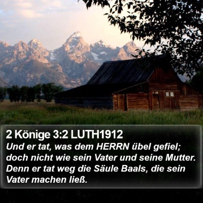 2 Könige 3:2 LUTH1912 Bible Verse Image
