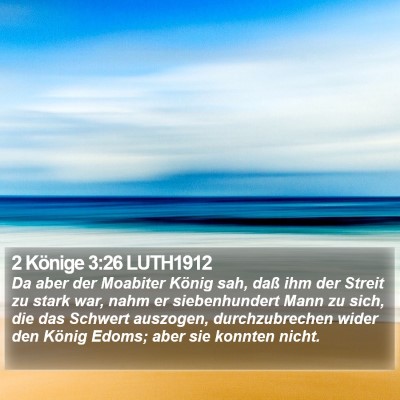 2 Könige 3:26 LUTH1912 Bible Verse Image