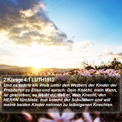 2 Könige 4:1 LUTH1912 Bible Verse Image