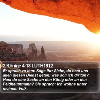 2 Könige 4:13 LUTH1912 Bible Verse Image