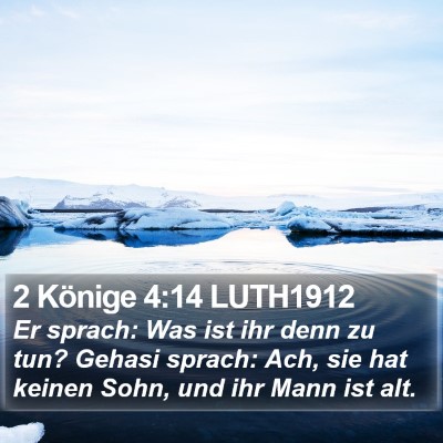 2 Könige 4:14 LUTH1912 Bible Verse Image