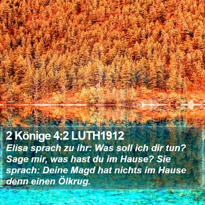 2 Könige 4:2 LUTH1912 Bible Verse Image