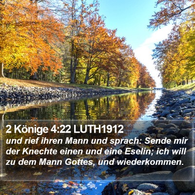 2 Könige 4:22 LUTH1912 Bible Verse Image