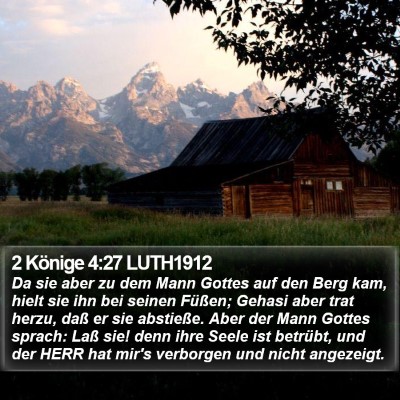 2 Könige 4:27 LUTH1912 Bible Verse Image