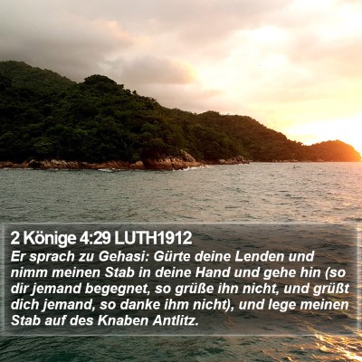 2 Könige 4:29 LUTH1912 Bible Verse Image