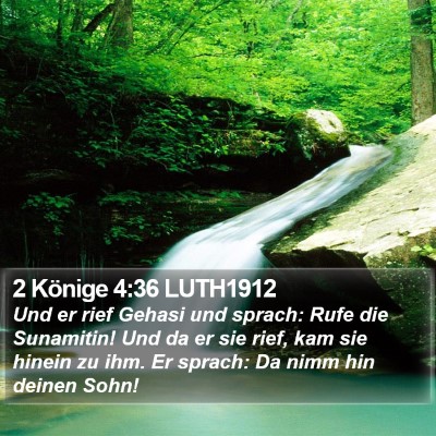 2 Könige 4:36 LUTH1912 Bible Verse Image