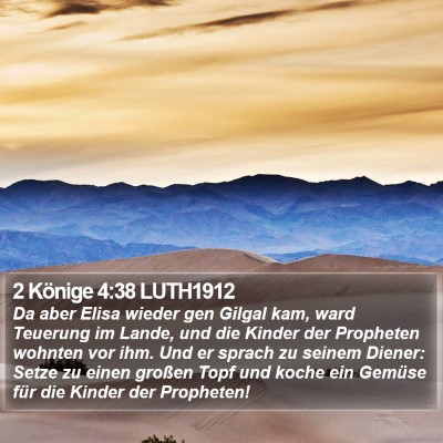 2 Könige 4:38 LUTH1912 Bible Verse Image