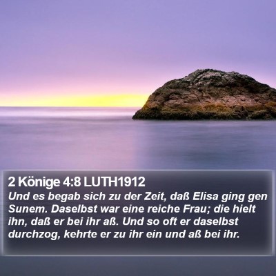 2 Könige 4:8 LUTH1912 Bible Verse Image