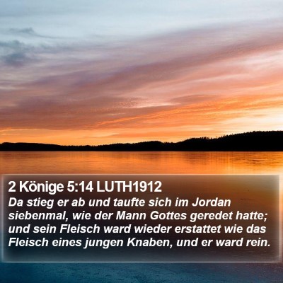 2 Könige 5:14 LUTH1912 Bible Verse Image