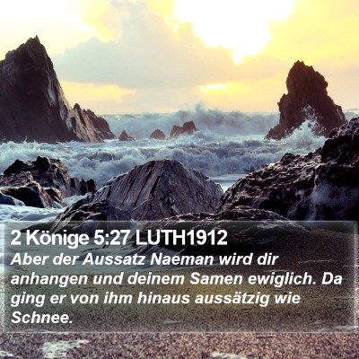 2 Könige 5:27 LUTH1912 Bible Verse Image