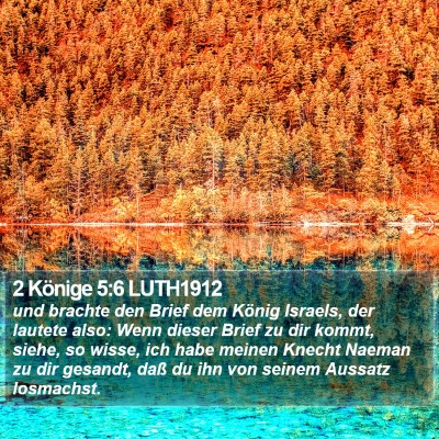 2 Könige 5:6 LUTH1912 Bible Verse Image