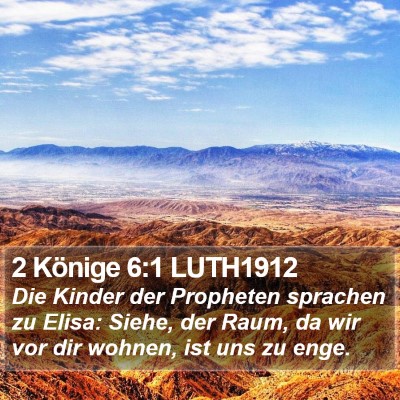2 Könige 6:1 LUTH1912 Bible Verse Image
