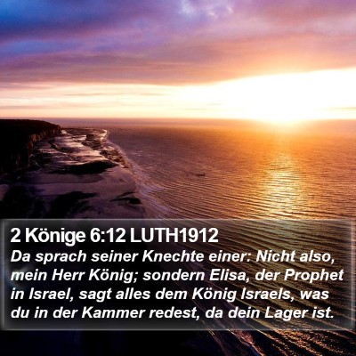 2 Könige 6:12 LUTH1912 Bible Verse Image