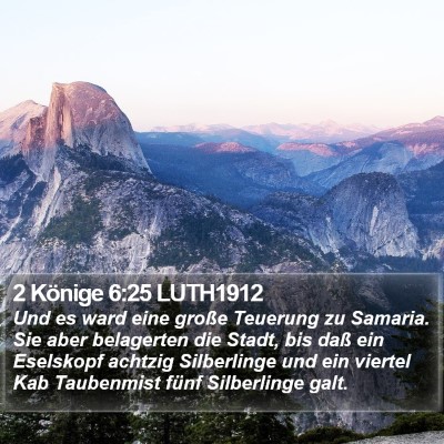 2 Könige 6:25 LUTH1912 Bible Verse Image