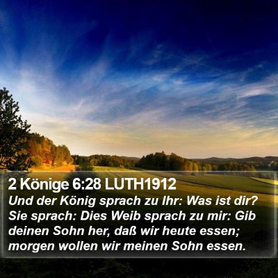 2 Könige 6:28 LUTH1912 Bible Verse Image