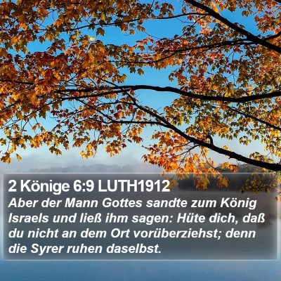 2 Könige 6:9 LUTH1912 Bible Verse Image