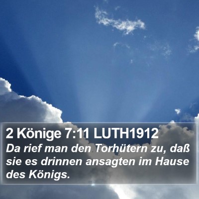 2 Könige 7:11 LUTH1912 Bible Verse Image