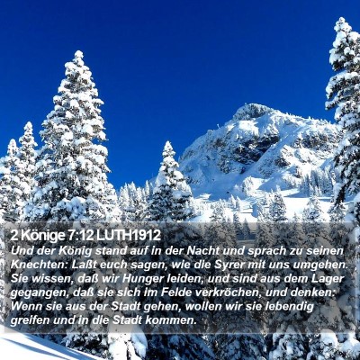 2 Könige 7:12 LUTH1912 Bible Verse Image