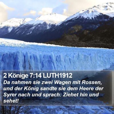 2 Könige 7:14 LUTH1912 Bible Verse Image