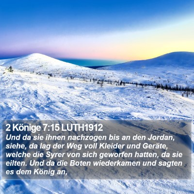 2 Könige 7:15 LUTH1912 Bible Verse Image