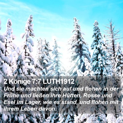 2 Könige 7:7 LUTH1912 Bible Verse Image