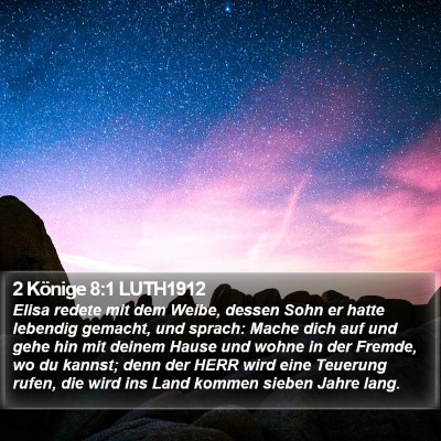 2 Könige 8:1 LUTH1912 Bible Verse Image