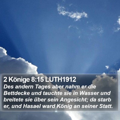 2 Könige 8:15 LUTH1912 Bible Verse Image