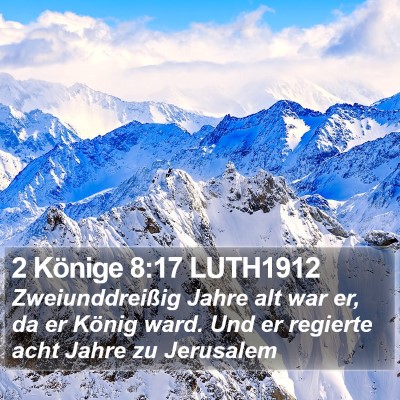 2 Könige 8:17 LUTH1912 Bible Verse Image