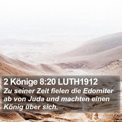2 Könige 8:20 LUTH1912 Bible Verse Image