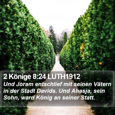 2 Könige 8:24 LUTH1912 Bible Verse Image