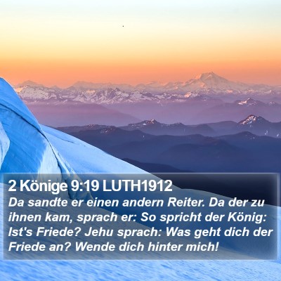 2 Könige 9:19 LUTH1912 Bible Verse Image