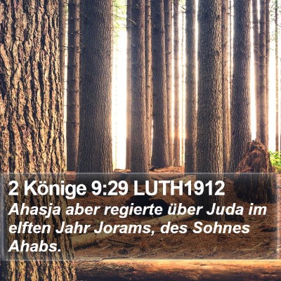 2 Könige 9:29 LUTH1912 Bible Verse Image