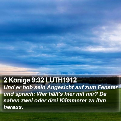 2 Könige 9:32 LUTH1912 Bible Verse Image